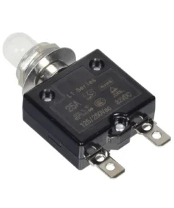 Discount 🎁 Mon Ster 25 Amp (25A) 125/250V AC/32V DC Push-Button Reset Circuit Breaker With 1/4" Tab Terminals ✔️ -Auto Parts Sales Shop 25a 32vdc 1 1